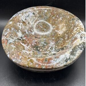 Cool ocean Jasper Crystal Bowl - over 2 lbs!